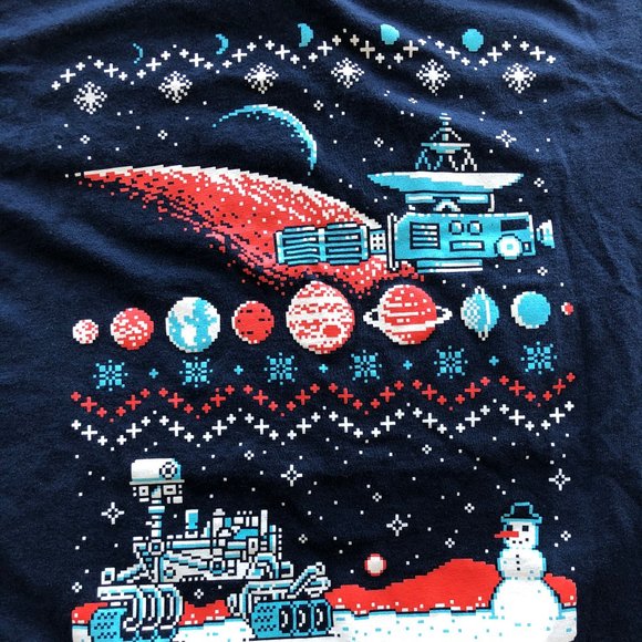 π3 for $15π "Ugly Holiday Sweater" Space Tee - Picture 2 of 11